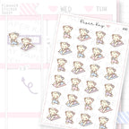 Dot the Bear Stretching Sticker Sheet
