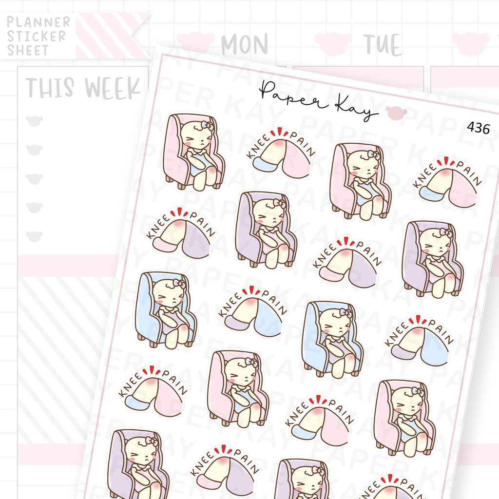 Arthritis in Knee Sticker Sheet