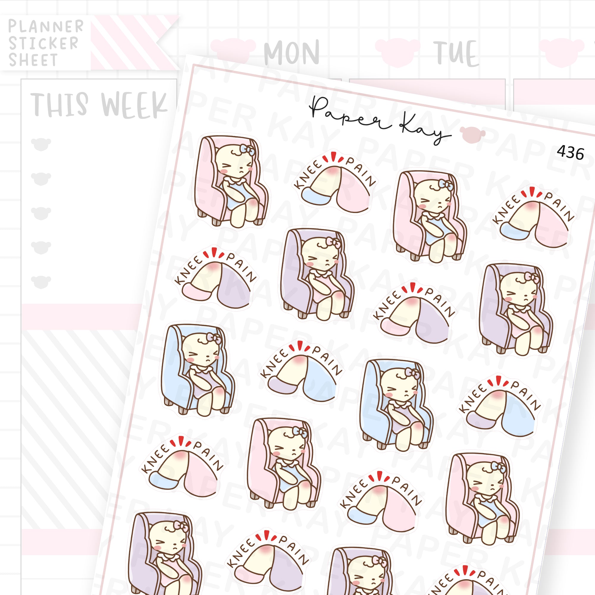Arthritis in Knee Sticker Sheet