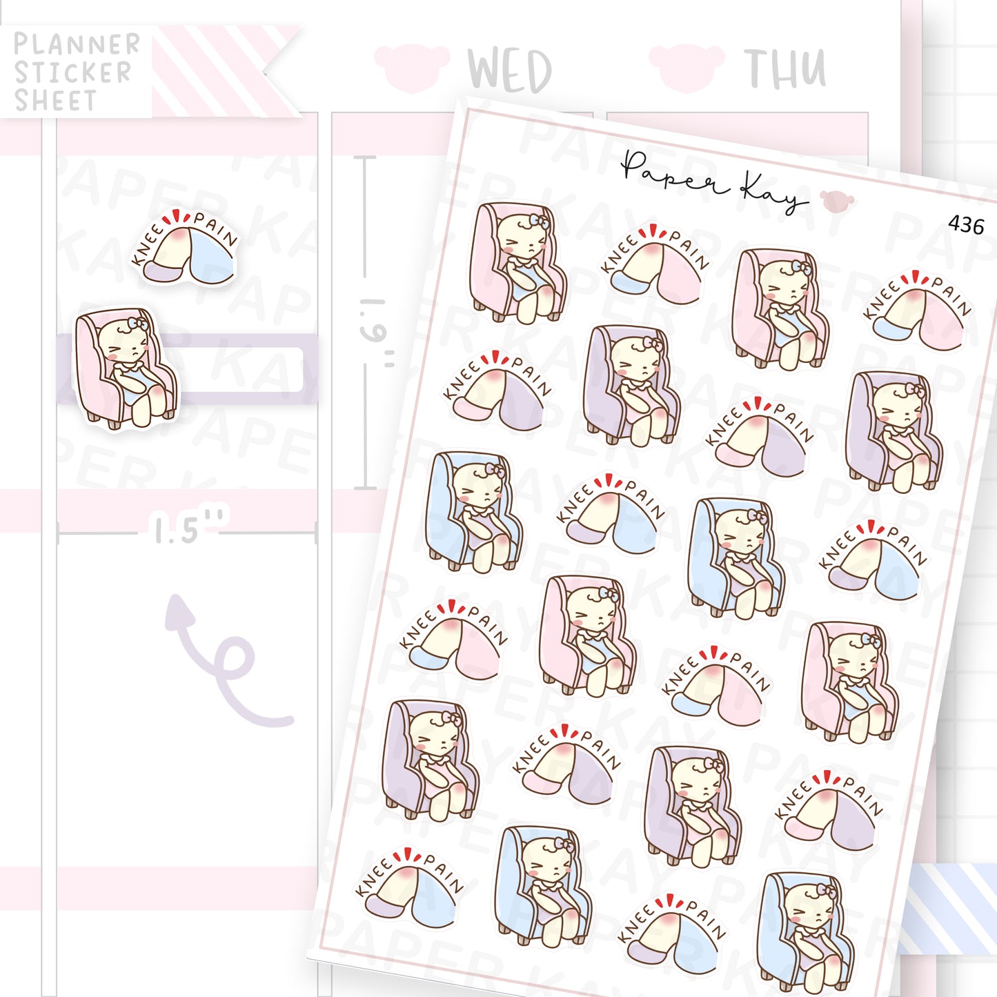 Arthritis in Knee Sticker Sheet