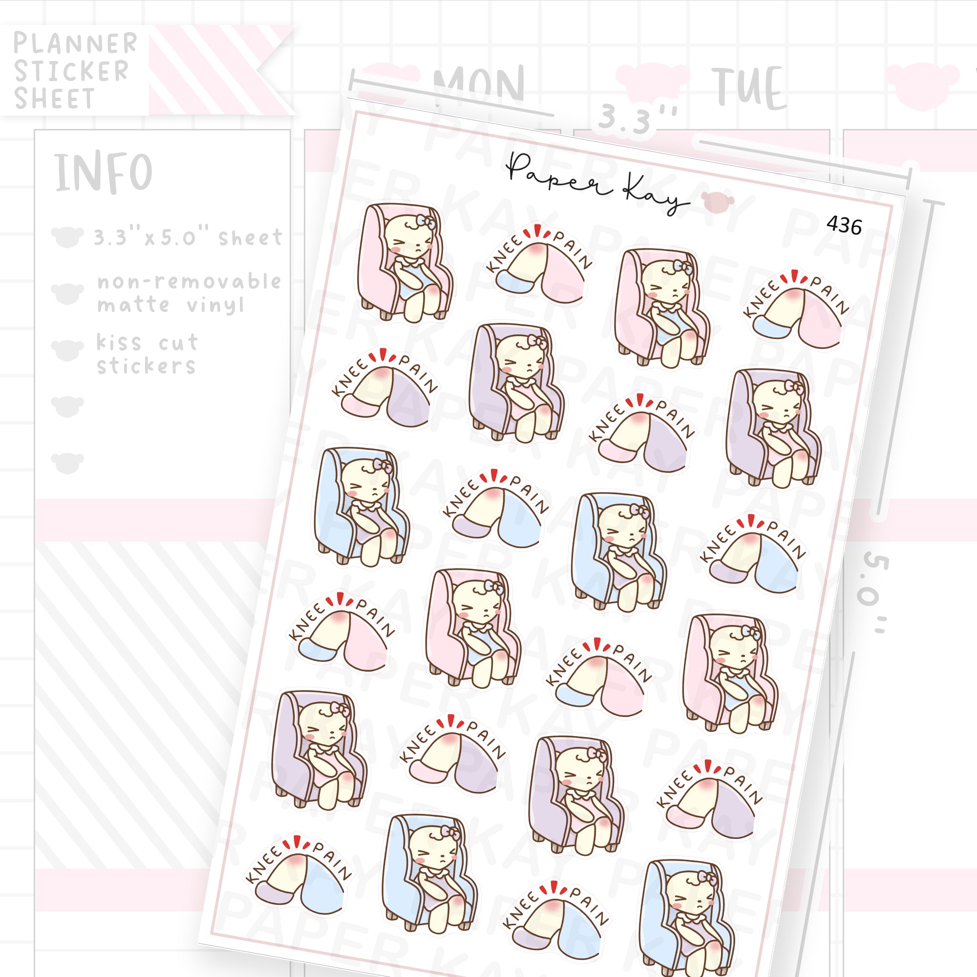 Arthritis in Knee Sticker Sheet