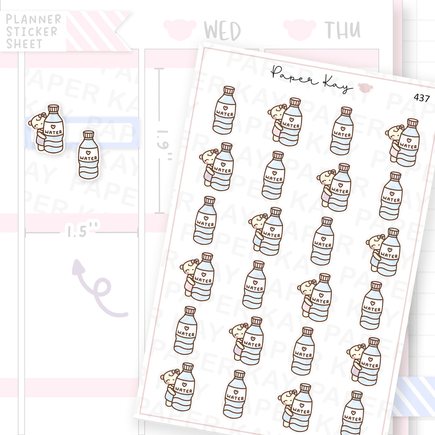 Water Bottle Sticker Sheet