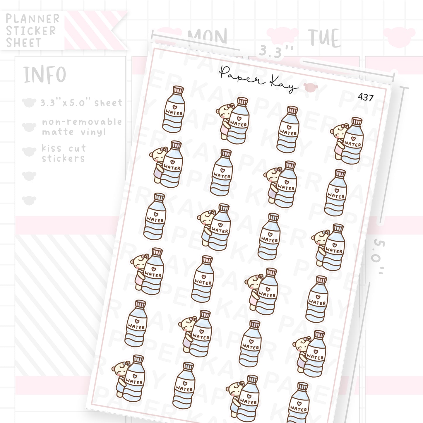 Water Bottle Sticker Sheet