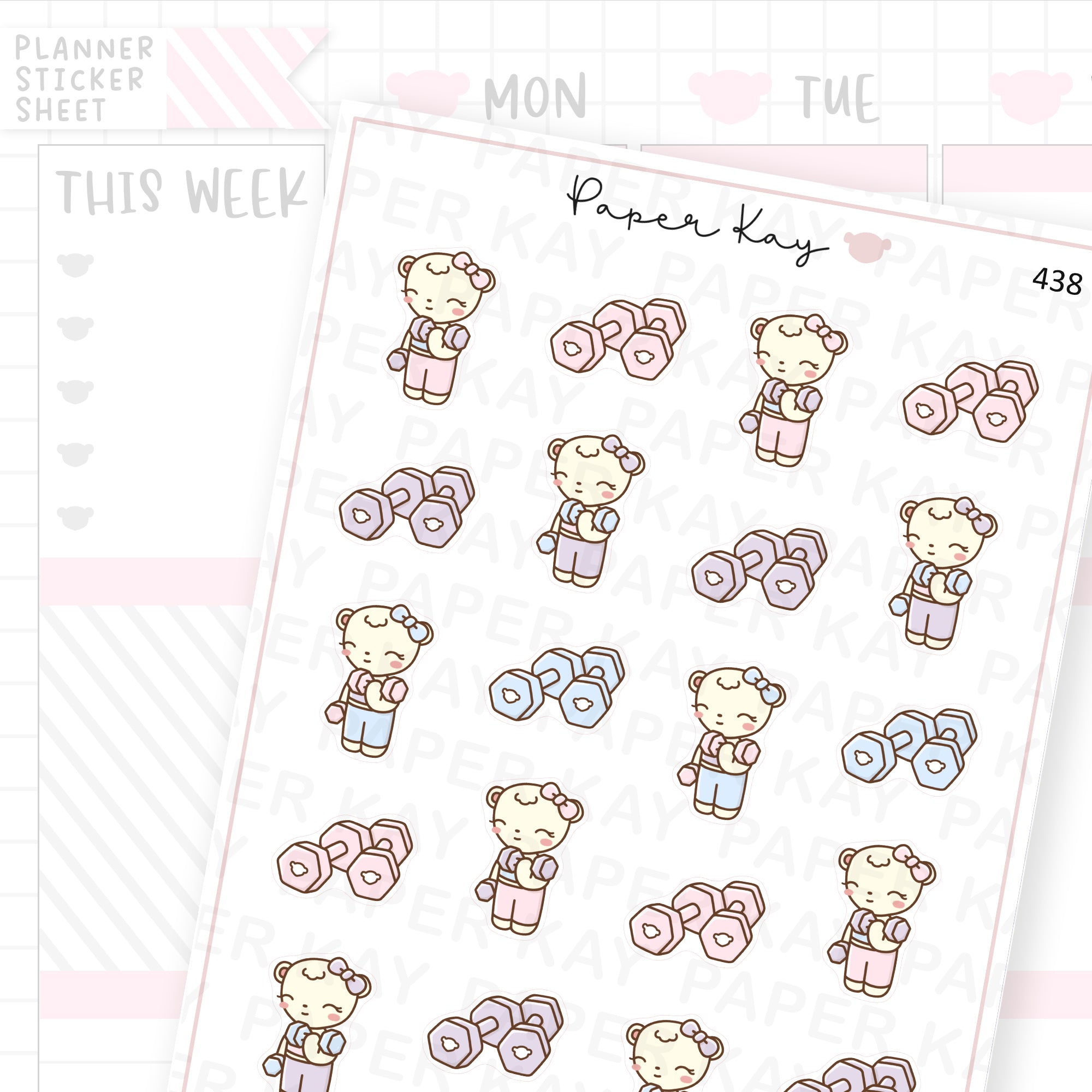 Dumbbell Sticker Sheet