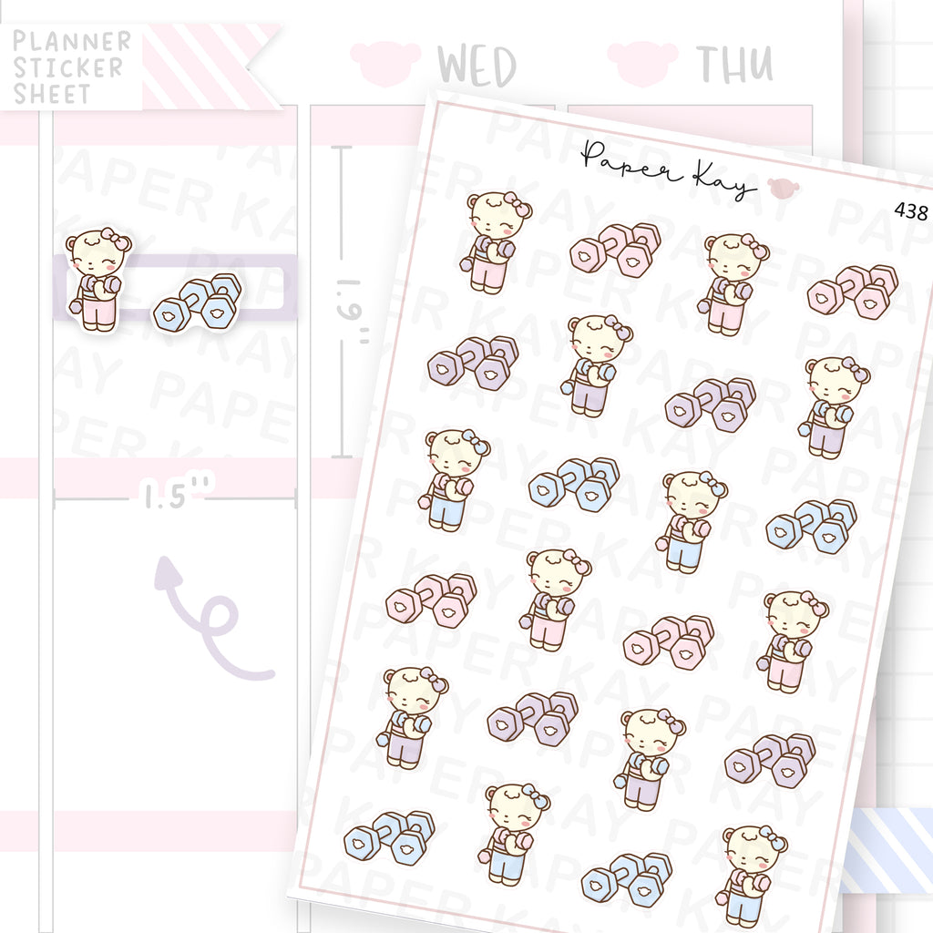 Dumbbell Sticker Sheet
