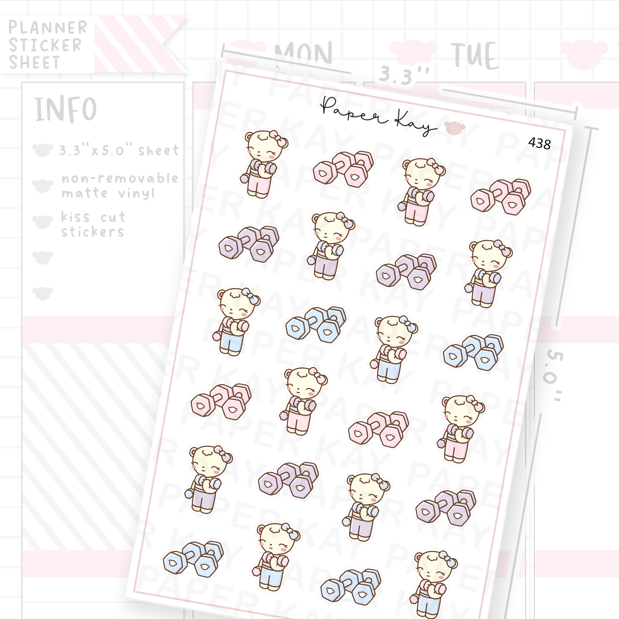 Dumbbell Sticker Sheet