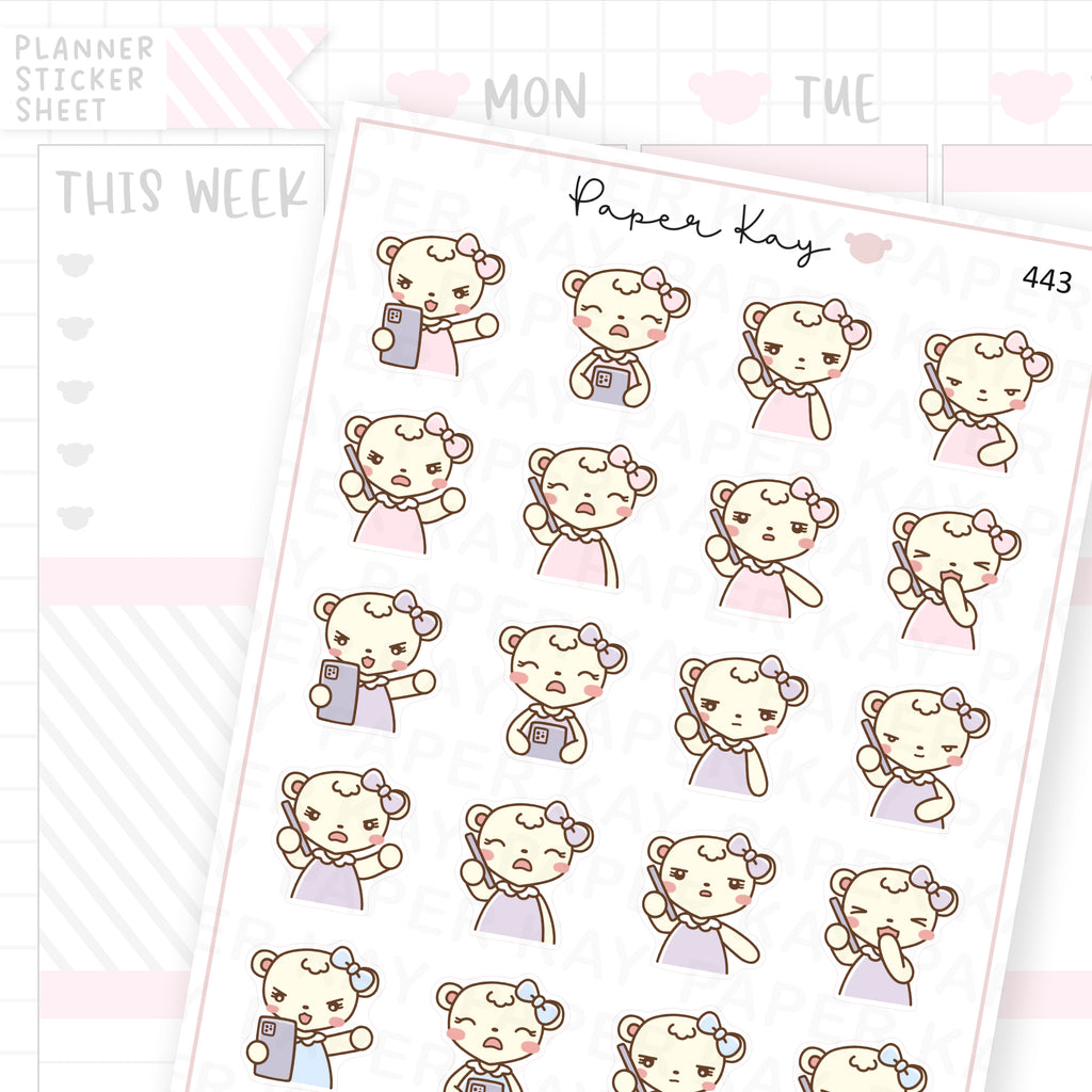 Phone Call Emotions Sticker Sheet