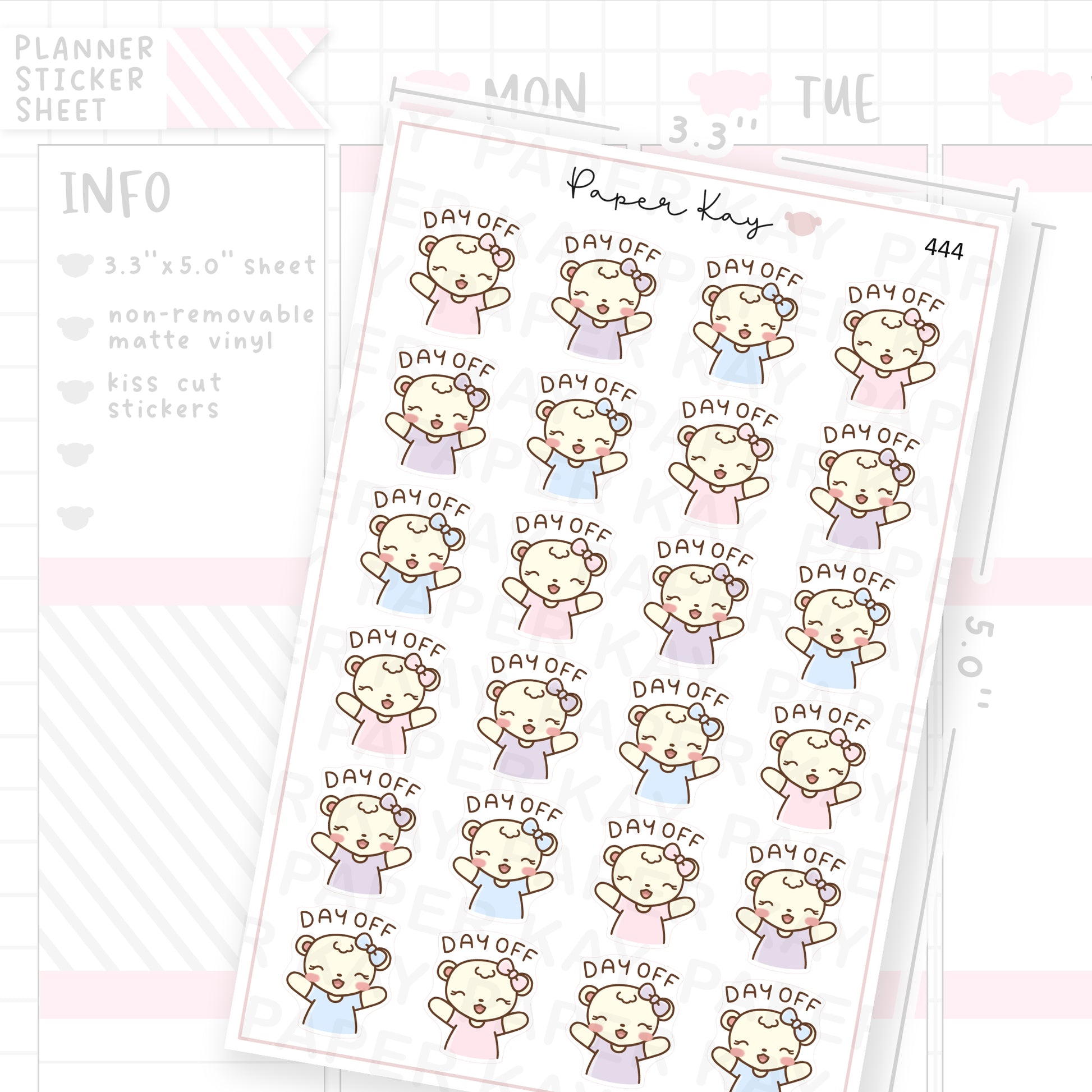 Day Off Sticker Sheet – Paper Kay