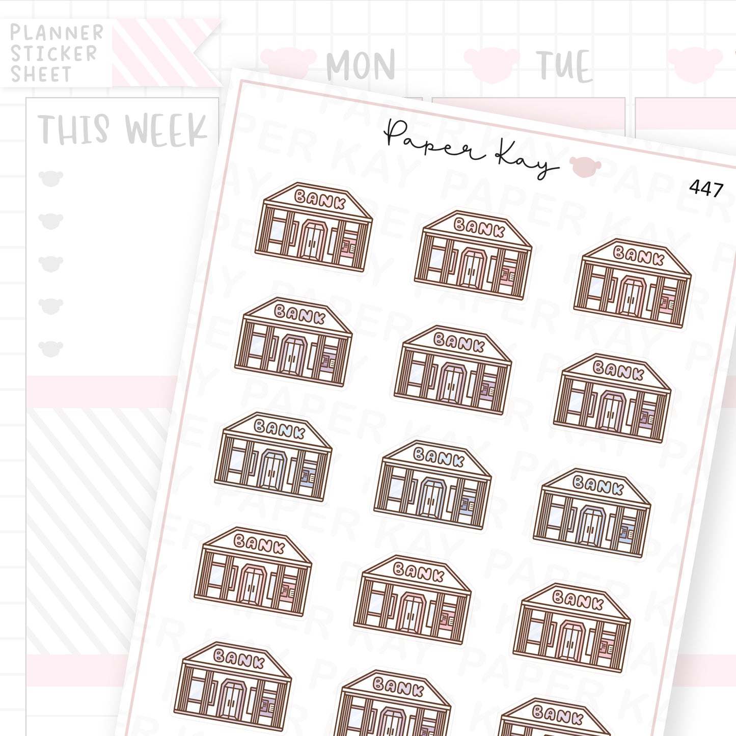 Bank Sticker Sheet – Paper Kay