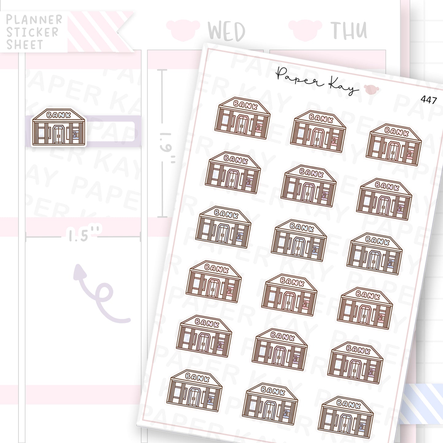 Bank Sticker Sheet – Paper Kay