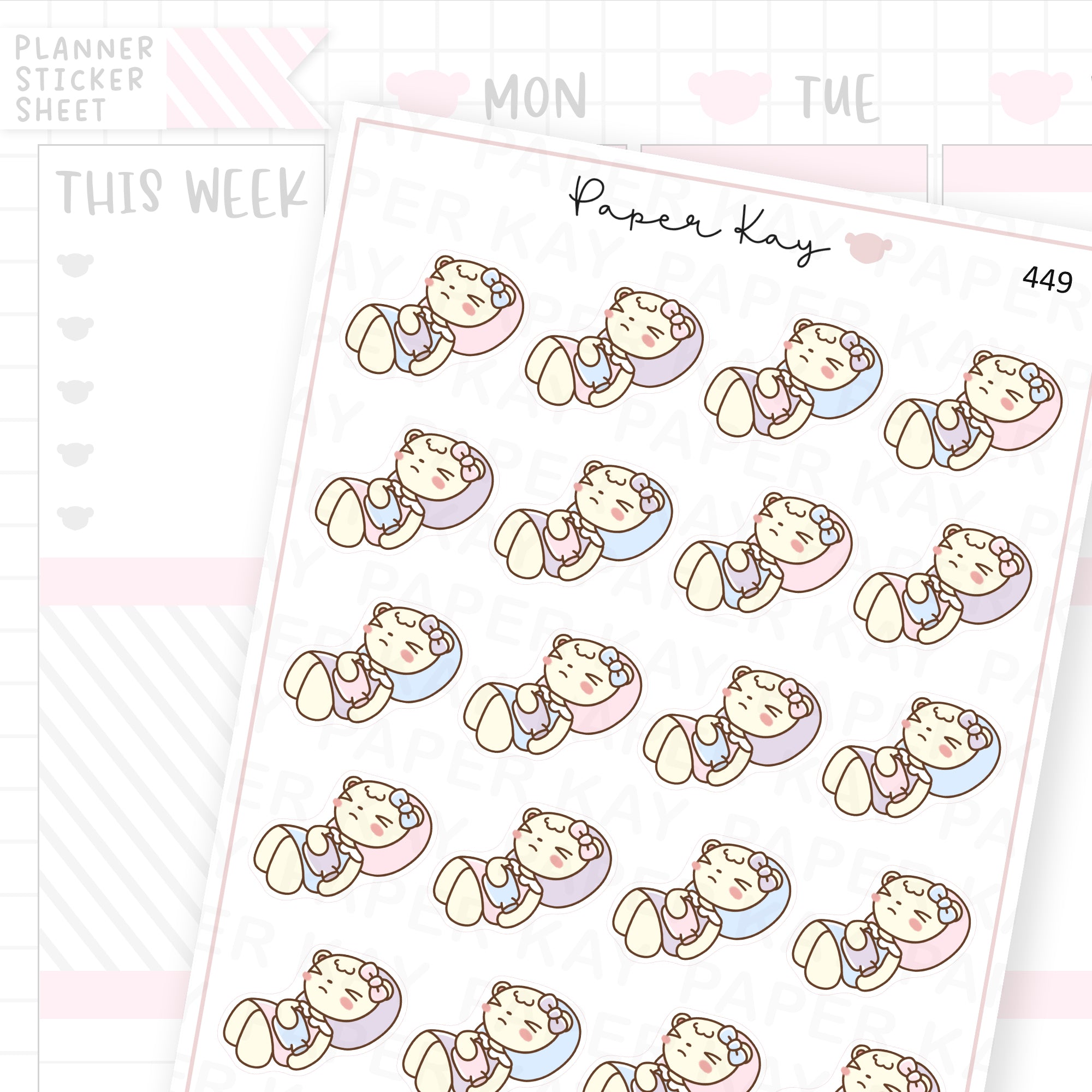 Stomach Ache/Cramps Sticker Sheet