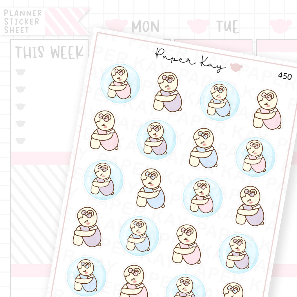 Safety Bubble/Isolation Sticker Sheet