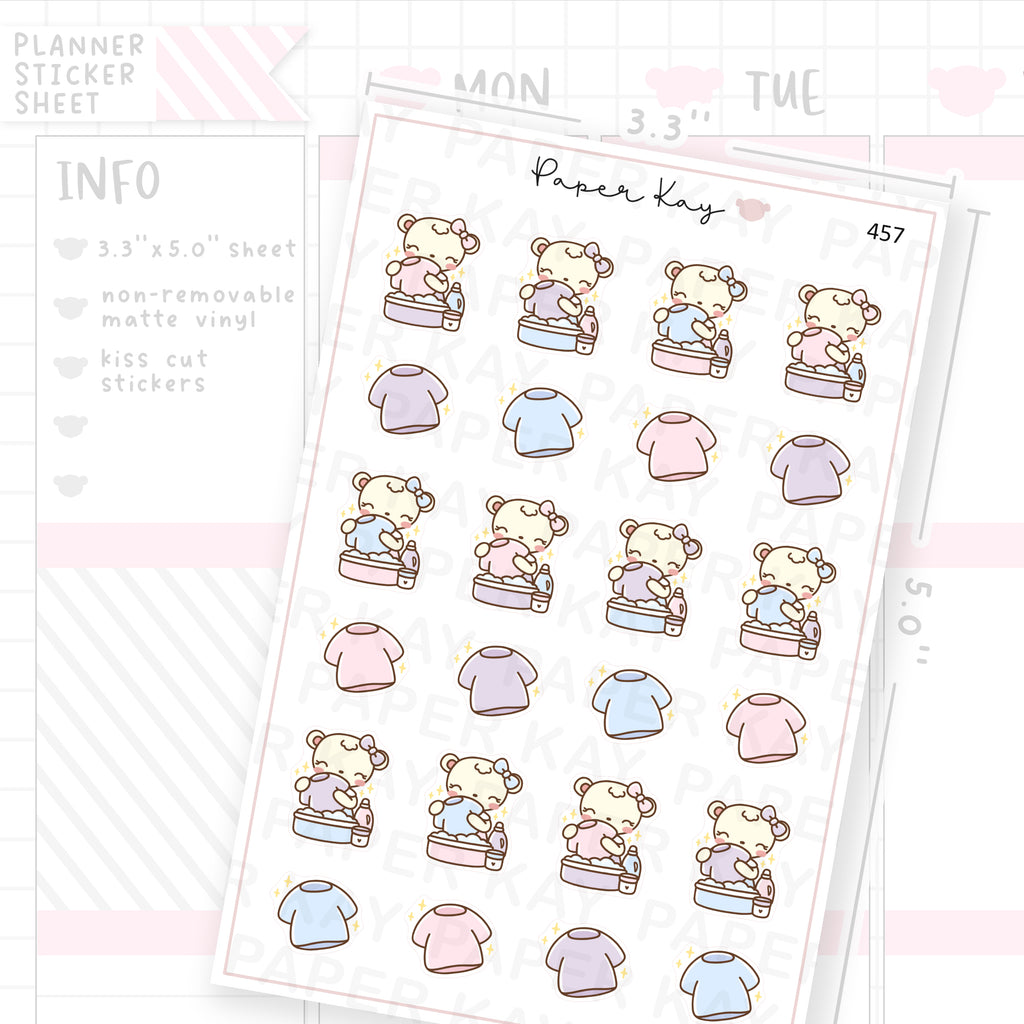 Hand Wash Clothes Sticker Sheet