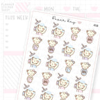 Showering/Washing Hair Sticker Sheet