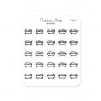 (PM074) Bathtub - Tiny Minimal Icon Stickers