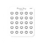 (PM029) Computer / Working - Tiny Minimal Icon Stickers