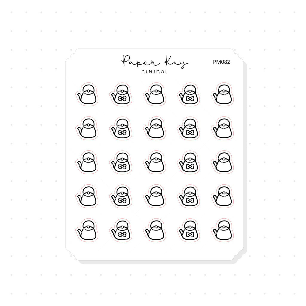 (PM082) Kettle - Tiny Minimal Icon Stickers