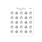 (PM082) Kettle - Tiny Minimal Icon Stickers