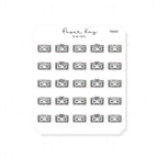 (PM087) Lashes - Tiny Minimal Icon Stickers