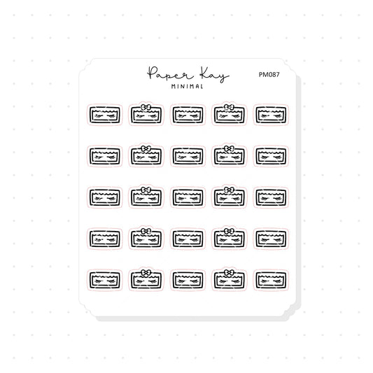 (PM087) Lashes - Tiny Minimal Icon Stickers