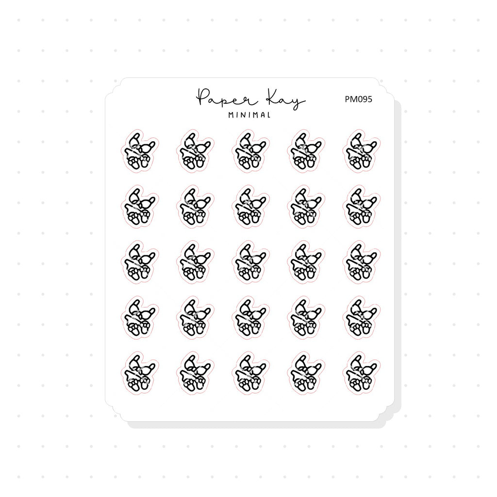(PM095) Swimsuit - Tiny Minimal Icon Stickers
