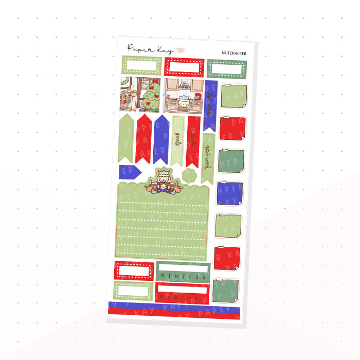 Traditional Nutcracker Hobonichi Weeks Kit - Planner Stickers
