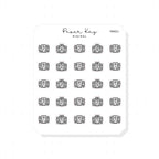 (PM021) Hospital Appointment - Tiny Minimal Icon Stickers