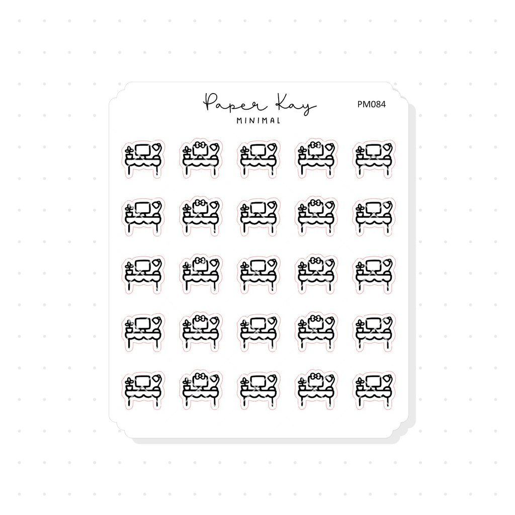 (PM084) Desk - Tiny Minimal Icon Stickers