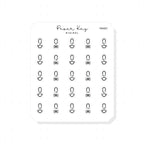 (PM007) Exclamation Mark ! - Tiny Minimal Icon Stickers