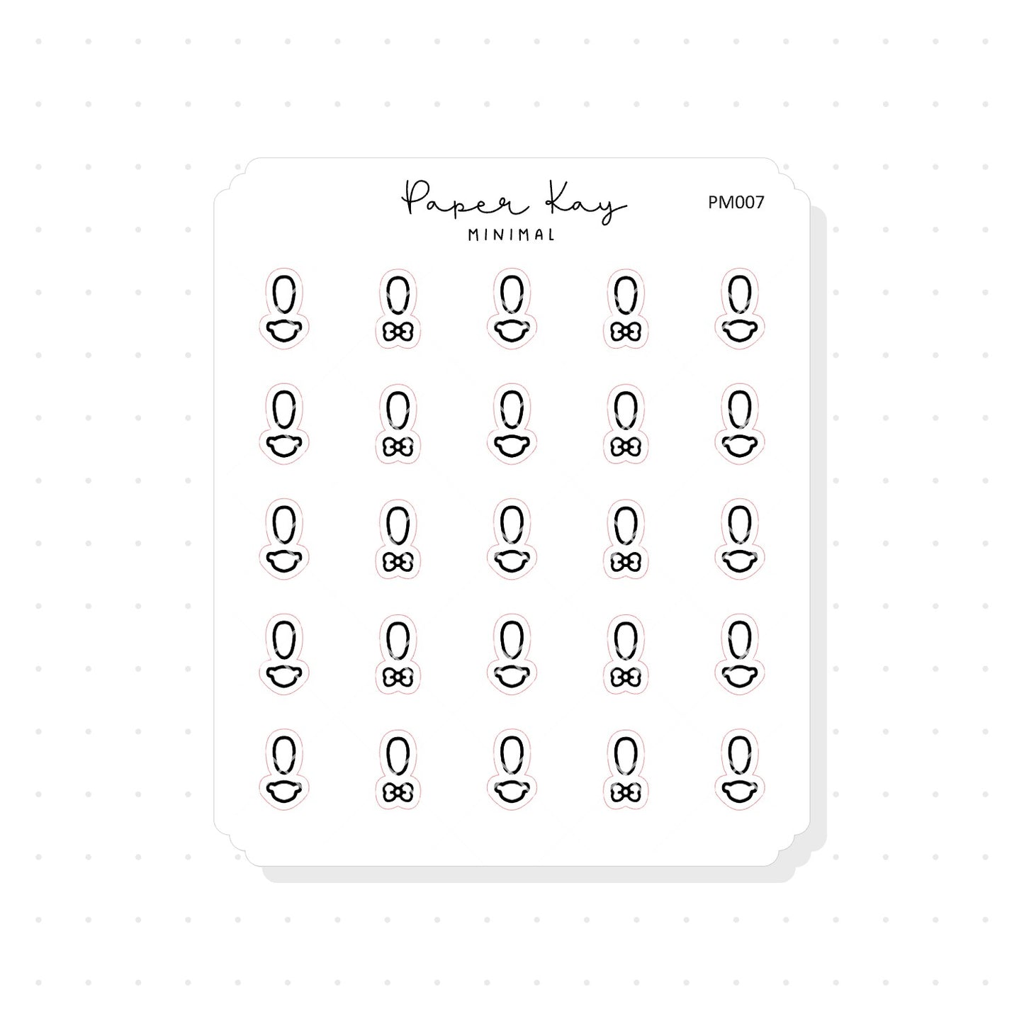 (PM007) Exclamation Mark ! - Tiny Minimal Icon Stickers