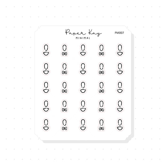 (PM007) Exclamation Mark ! - Tiny Minimal Icon Stickers