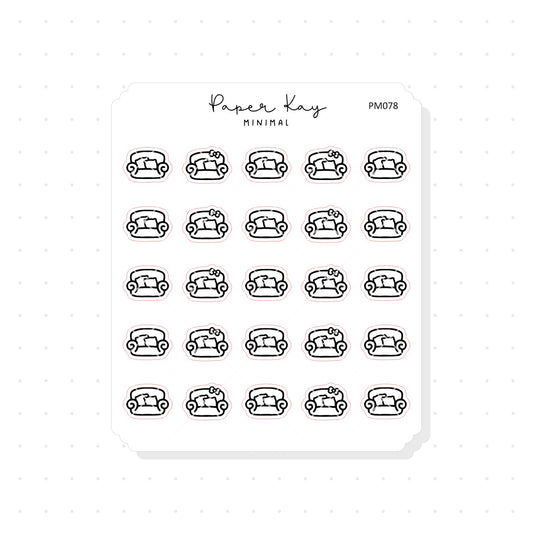 (PM078) Sofa - Tiny Minimal Icon Stickers