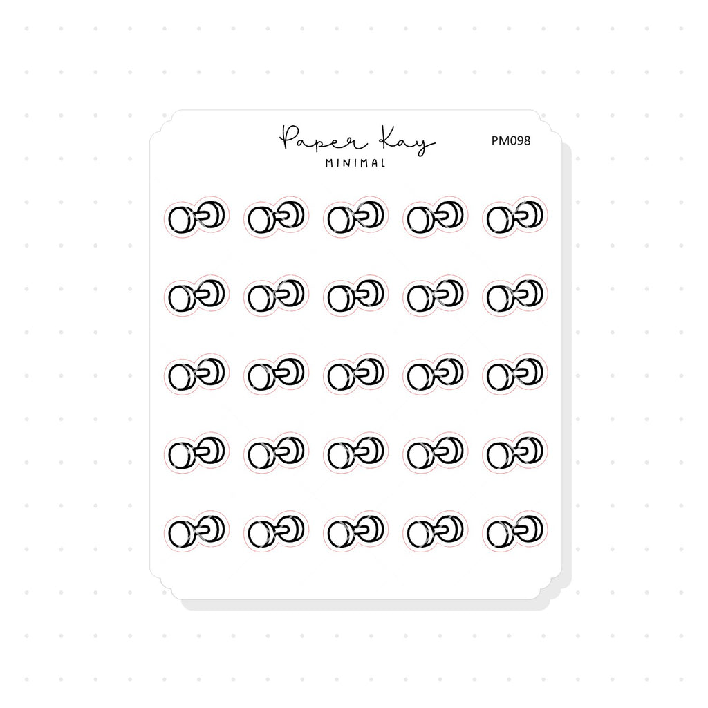 (PM098) Dumbbell - Tiny Minimal Icon Stickers
