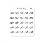 (PM098) Dumbbell - Tiny Minimal Icon Stickers