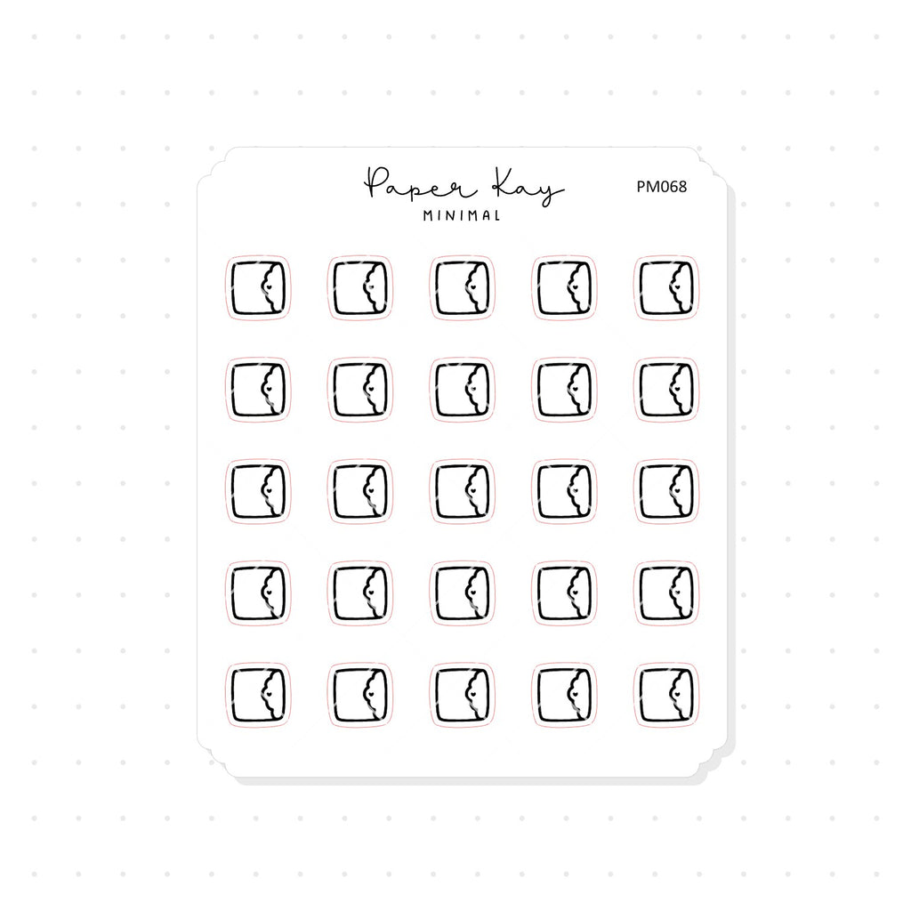 (PM068) Cloud Planner - Tiny Minimal Icon Stickers