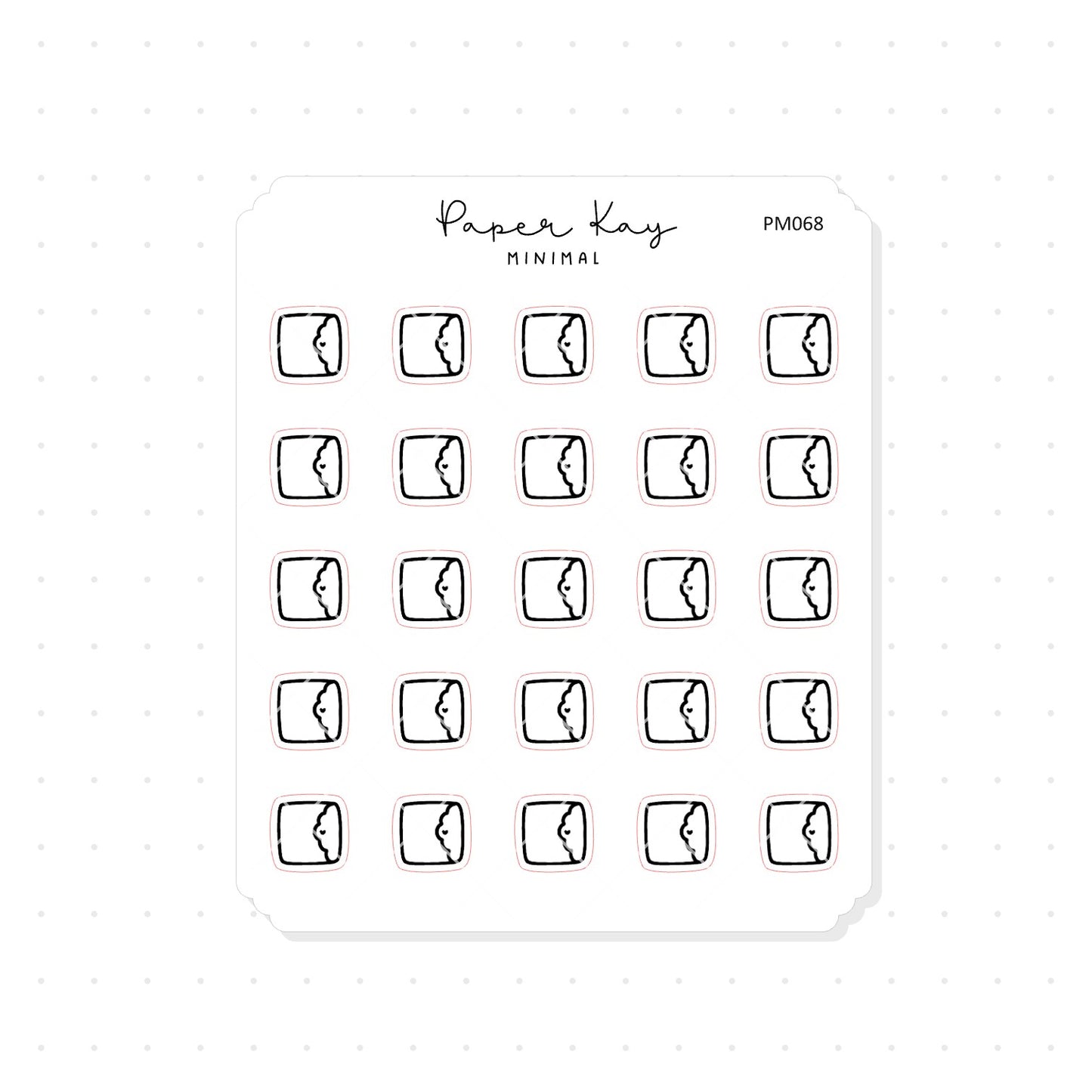 (PM068) Cloud Planner - Tiny Minimal Icon Stickers