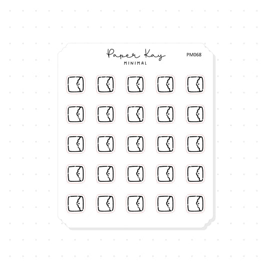 (PM068) Cloud Planner - Tiny Minimal Icon Stickers