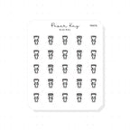 (PM076) Bathroom - Tiny Minimal Icon Stickers