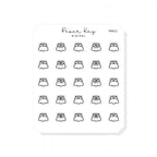 (PM012) Bed / Sleep - Tiny Minimal Icon Stickers