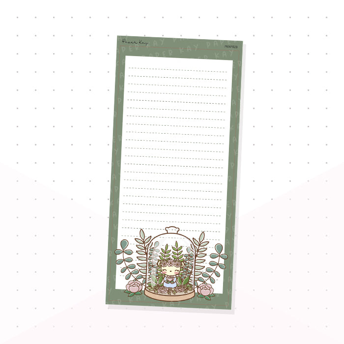 (PKNP028) Botanical Glass Dome - Lined - Hobonichi Weeks Note Page - Planner Sticker