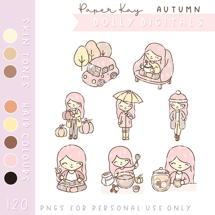 Autumn Dolly Digital PNGs (DD002)