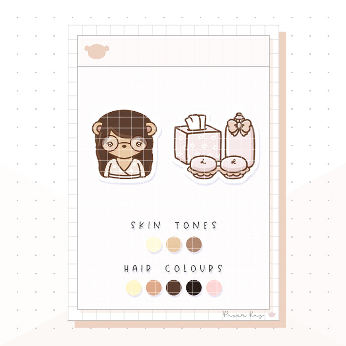 Glasses and Contacts Dolly Planner Stickers