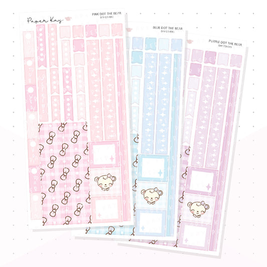 Dot the Bear Hobonichi Weeks Kit - Planner Stickers