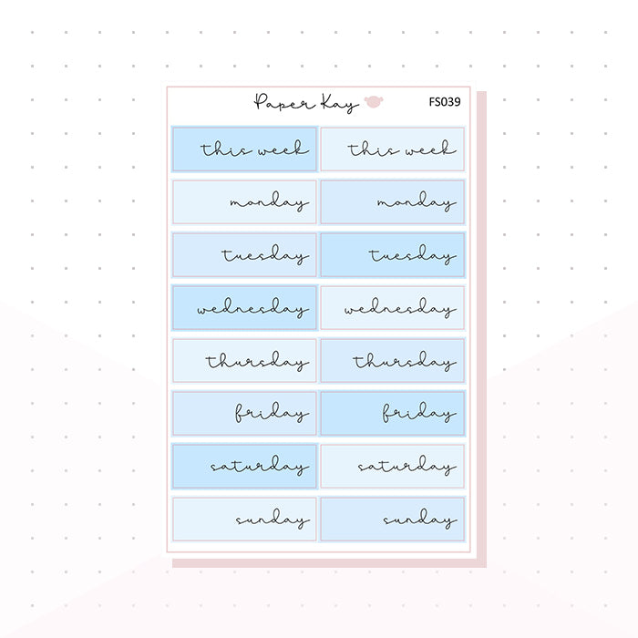 (FS039) Baby Blue Day Covers - Functional