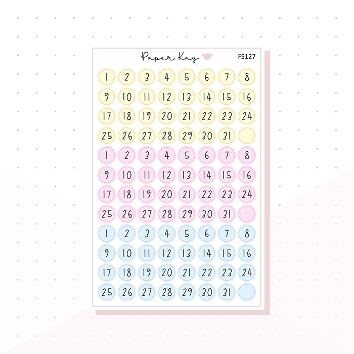 (FS127) Sweet Sherbet Date Dots - Functional