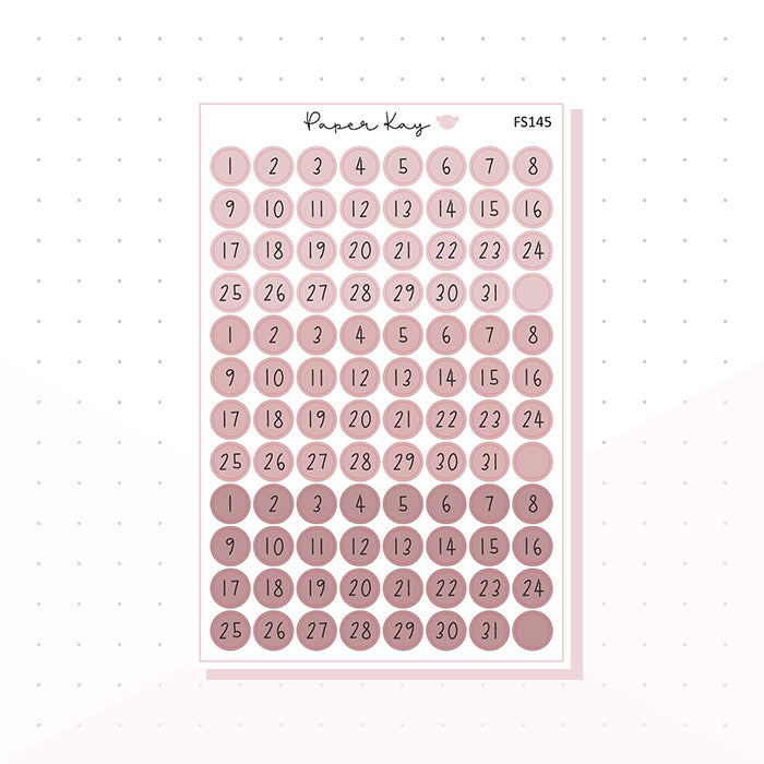 (FS145) Dark Pink Date Dots - Functional