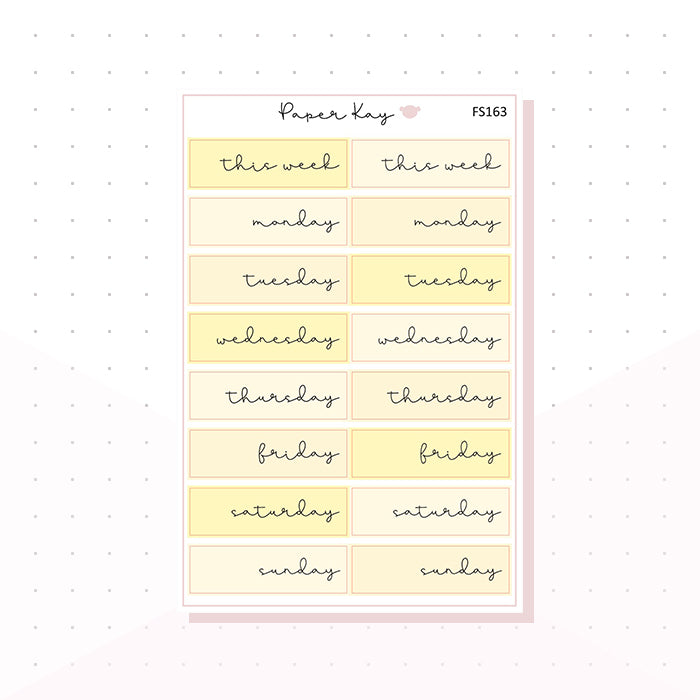 (FS163) Lemon Sorbet Day Covers - Functional