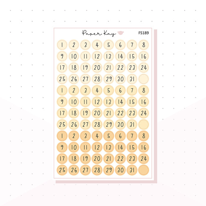 (FS189) Orange Sorbet Date Dots - Functional