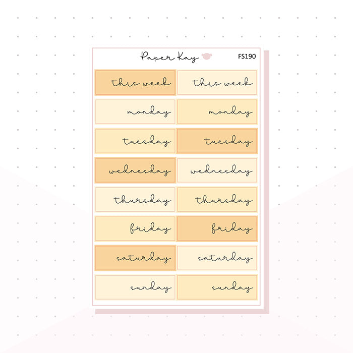 (FS190) Orange Sorbet Day Covers - Functional