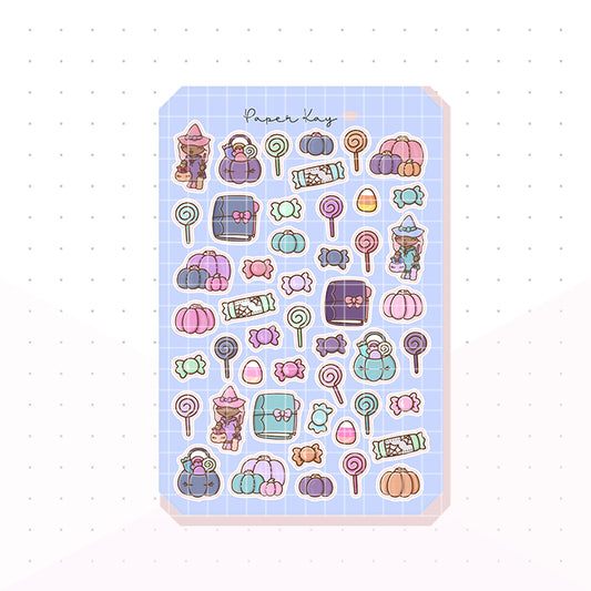 Halloween Deco Bujo Deco Planner Stickers - Dark/Tan/Fair